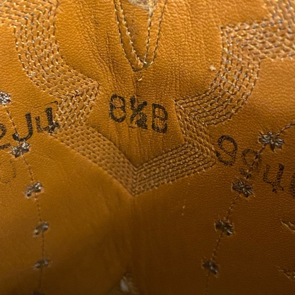 Lucchese 1883 Cognac Brown Full Quill Ostrich Leather Cowgirl Boot size 8.5 - Picture 6 of 9